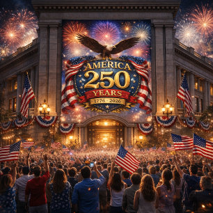 Amerika 250. Jubiläumsfeier – Patriotisch  Banner
