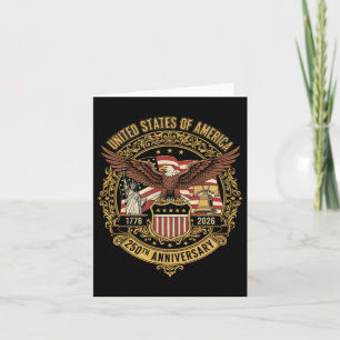 Amerika 250. Jubiläumsflagge Adler USA 250 Jahr Karte