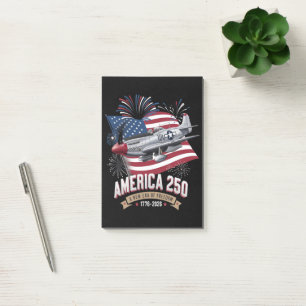 Amerika 250. Jubiläumsflugzeug Post-it Klebezettel