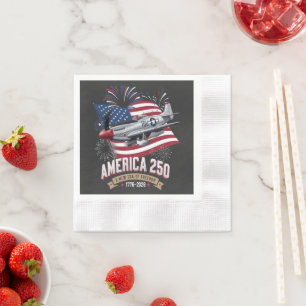 Amerika 250. Jubiläumsflugzeug Serviette