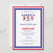 Amerika 250 Kampfflugzeug für politische Kandidate