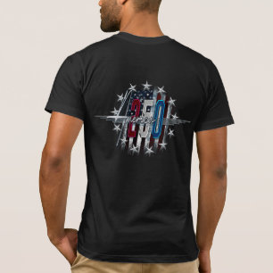 AMERIKA 250 KLASSISCHER RETRO-CHROM-AMERICAN FLAG T-Shirt