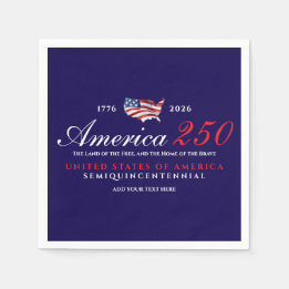 Amerika 250 Land der Freien Zuhause Tapfer Patriot Serviette