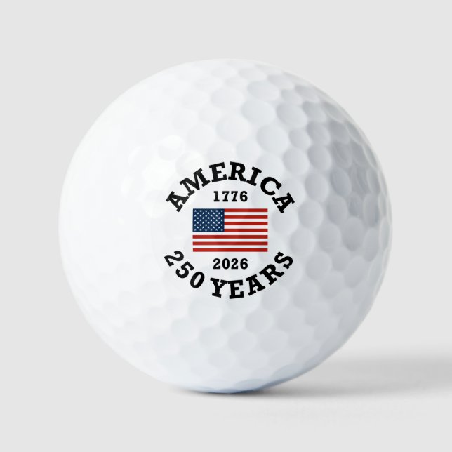 Amerika 250 mit Flagge Golfball (Vorderseite)