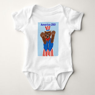 Amerika 250 Onkel Sam Bär Baby Strampler