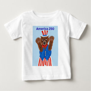  Amerika 250 Onkel Sam Bär  Baby T-shirt