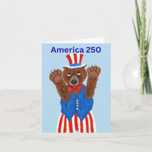  Amerika 250 Onkel Sam Bär  Einladung
