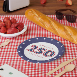 Amerika 250 Patriotisch Pappteller