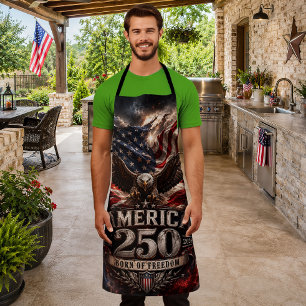 Amerika 250 Patriotischer 4. Juli BBQ Schürze