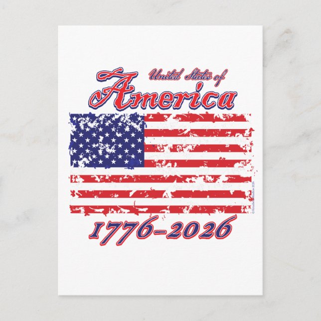 Amerika 250 postkarte (Vorderseite)