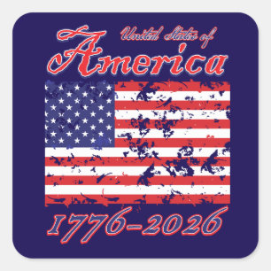 Amerika 250 quadratischer aufkleber