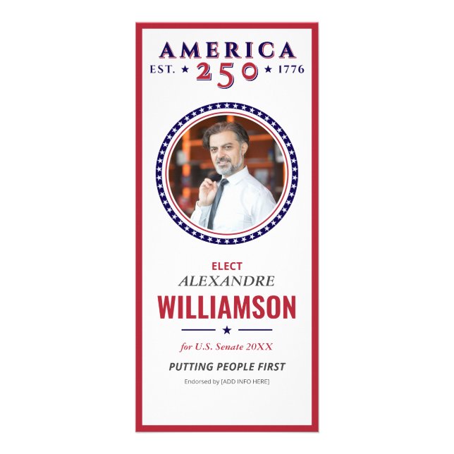 Amerika 250 republikanische Kampagne für politisch Werbekarte (Vorne)