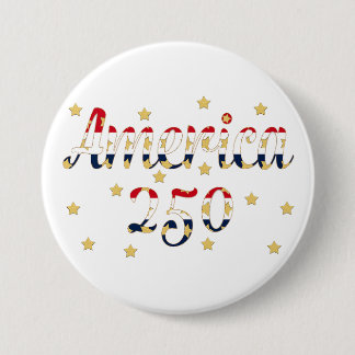 Amerika 250 Rot, Weiß Blau Faux Gold Button