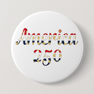 Amerika 250 Rot, Weiß Blau Faux Gold Button