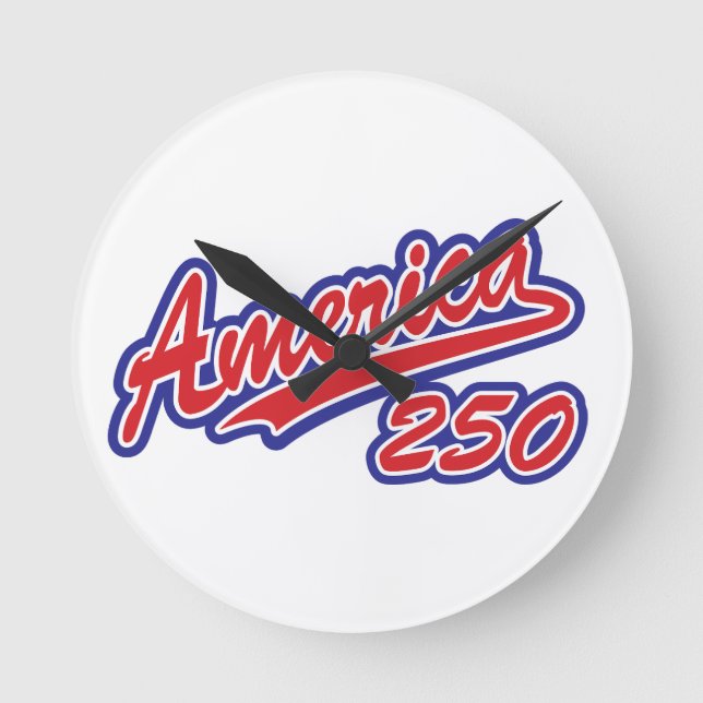 Amerika 250 runde wanduhr (Vorderseite)