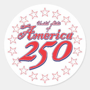 Amerika 250 runder aufkleber