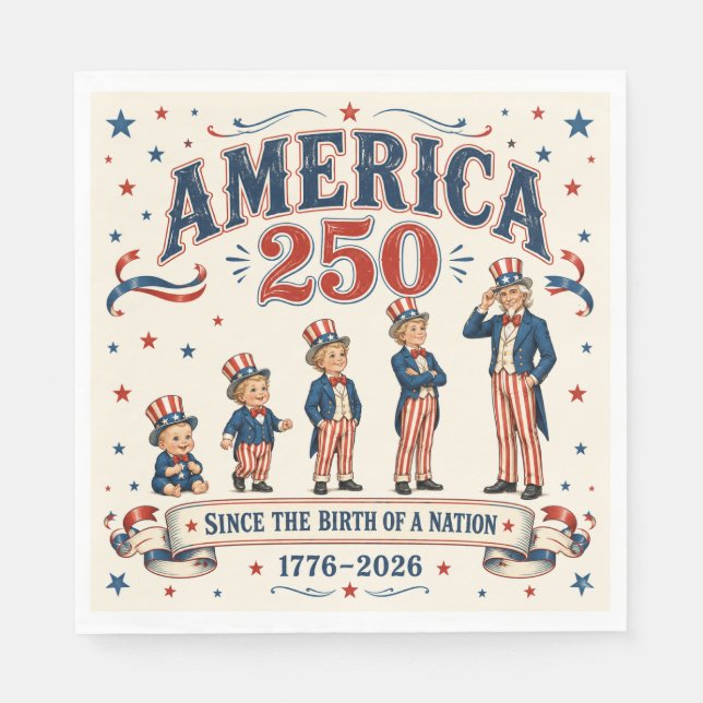 Amerika 250  serviette (Vorderseite)