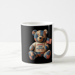 Amerika 250 Teddybär Patriotisch 1776 2026 Kaffeetasse