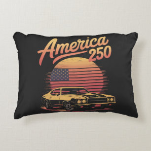 Amerika 250 US Retro Sonnenuntergang Dekokissen