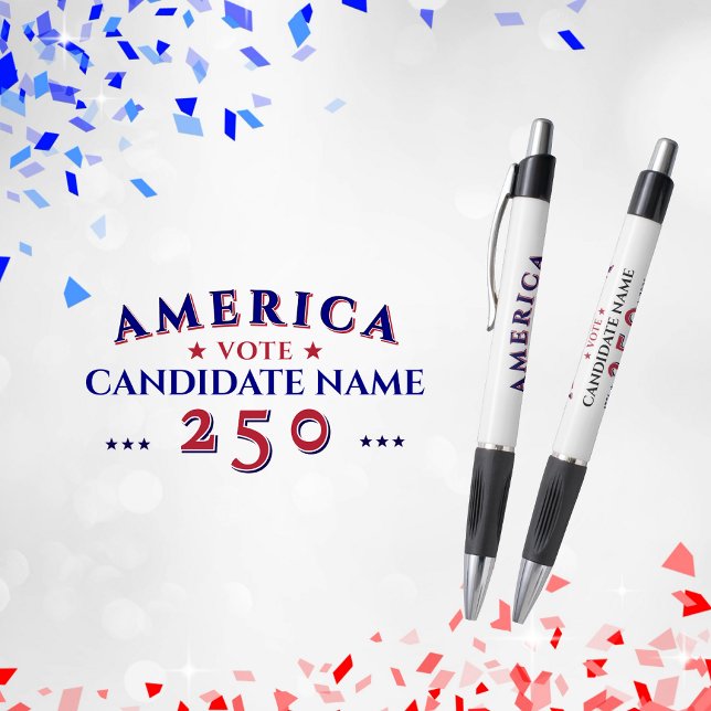 Amerika 250 Wahlkampfkandidat Kugelschreiber (America 250 Political Election Campaign Candidate Pen Favor Gift for Voters Volunteers Donors Events)