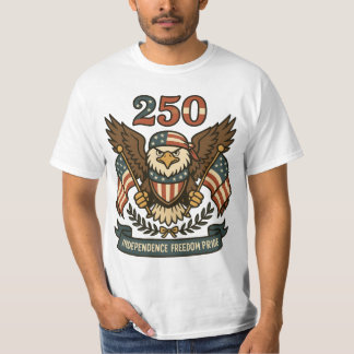 Amerika 250 Weißkopfseeadler Patriotisch  T-Shirt