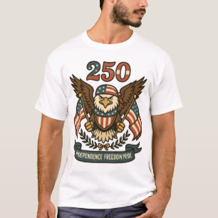 Amerika 250 Weißkopfseeadler Patriotisch  T-Shirt