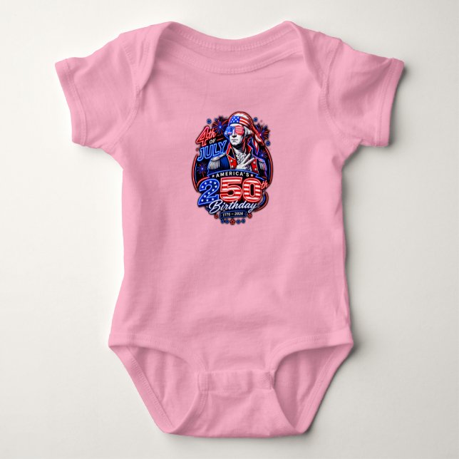 Amerika 250 Zwei Baby Strampler (Vorderseite)