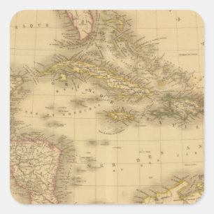 Amerika 2 quadratischer aufkleber