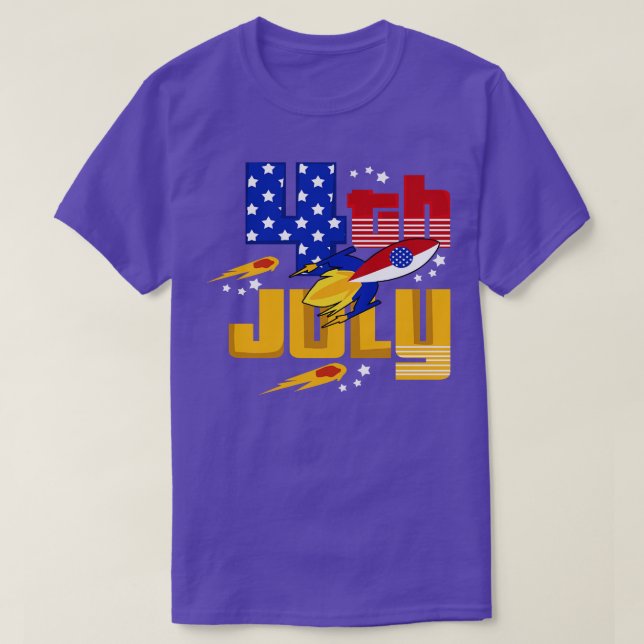 Amerika 4. Juli Patriotischer Urlaub (2) T-Shirt (Design vorne)