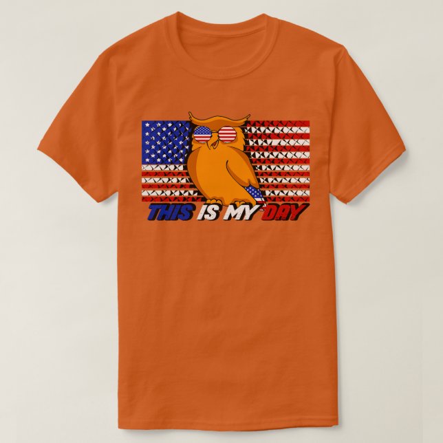 Amerika 4. Juli Patriotischer Urlaub (3) T-Shirt (Design vorne)