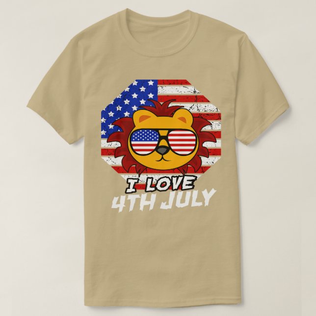 Amerika 4. Juli Patriotischer Urlaub (7) T-Shirt (Design vorne)