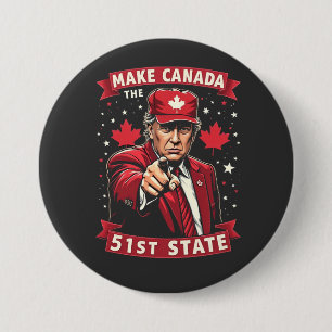Amerika 51. Staat Kanadischer Amerikaner Button