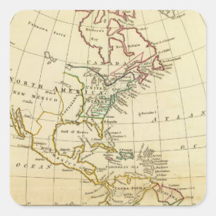 Amerika 7 quadratischer aufkleber