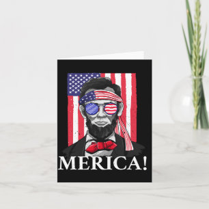 Amerika _ Abe Lincoln 4. Juli Männer Jungen Gesche Karte