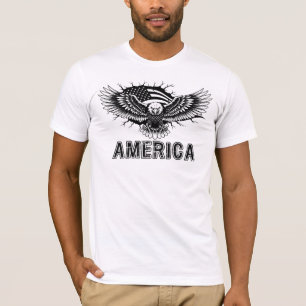 Amerika, Adler Amerikanische Flagge T-Shirt