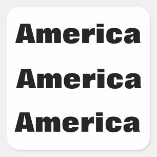 Amerika (Aktualisierung Ihrer Karten) Quadratischer Aufkleber
