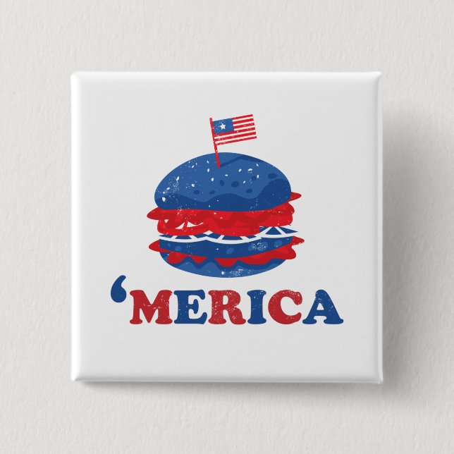 Amerika am 4. Juli Button (Vorderseite)