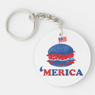 Amerika am 4. Juli Schlüsselanhänger