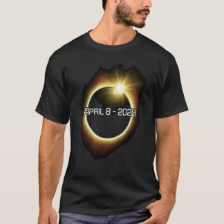 Amerika am 8. April 2024 astronomisches total ecli T-Shirt