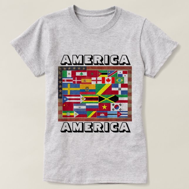 AMERIKA-AMERIKA-T - Shirt (Design vorne)