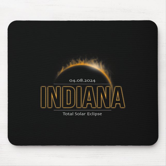 Amerika April 2024 Pfad der Totality Solar Eclipse Mousepad (Vorne)