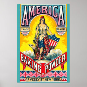 Amerika Backpulver Poster