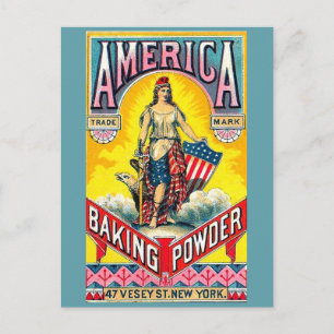 Amerika Backpulver Postkarte