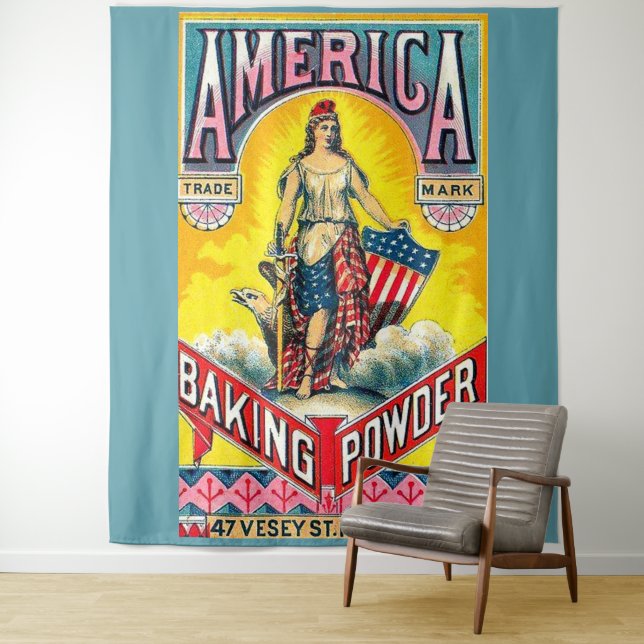 Amerika Backpulver Wandteppich (Beispiel)
