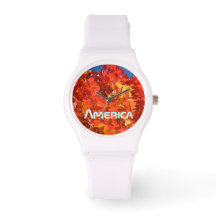 Amerika beobachtet orangefarbene, gelbe Herbstblät