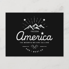 Amerika - Berge rufen mich an, ich muss in Dunkelh Postkarte
