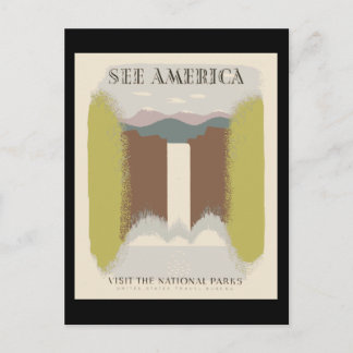 Amerika besuchen Nationalparks Postkarte