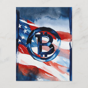 Amerika Bitcoin (Gemälde Nr. 5) Postkarte