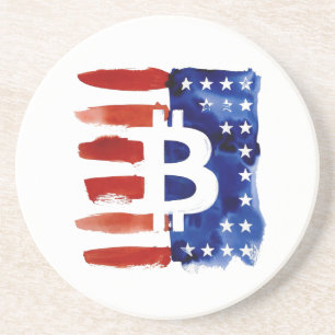Amerika Bitcoin (Gemälde Nr. 8) Getränkeuntersetzer