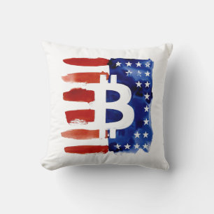 Amerika Bitcoin (Gemälde Nr. 8) Kissen